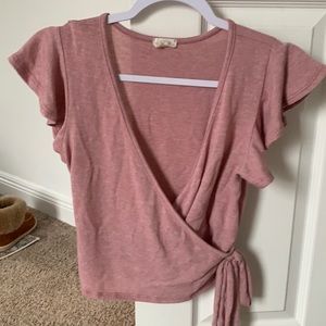Ruffle pink top